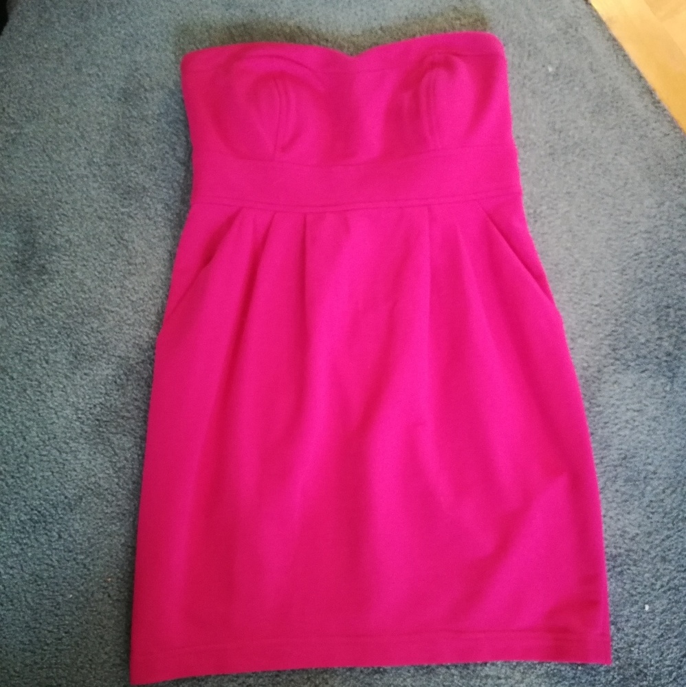 Pink strapless dress